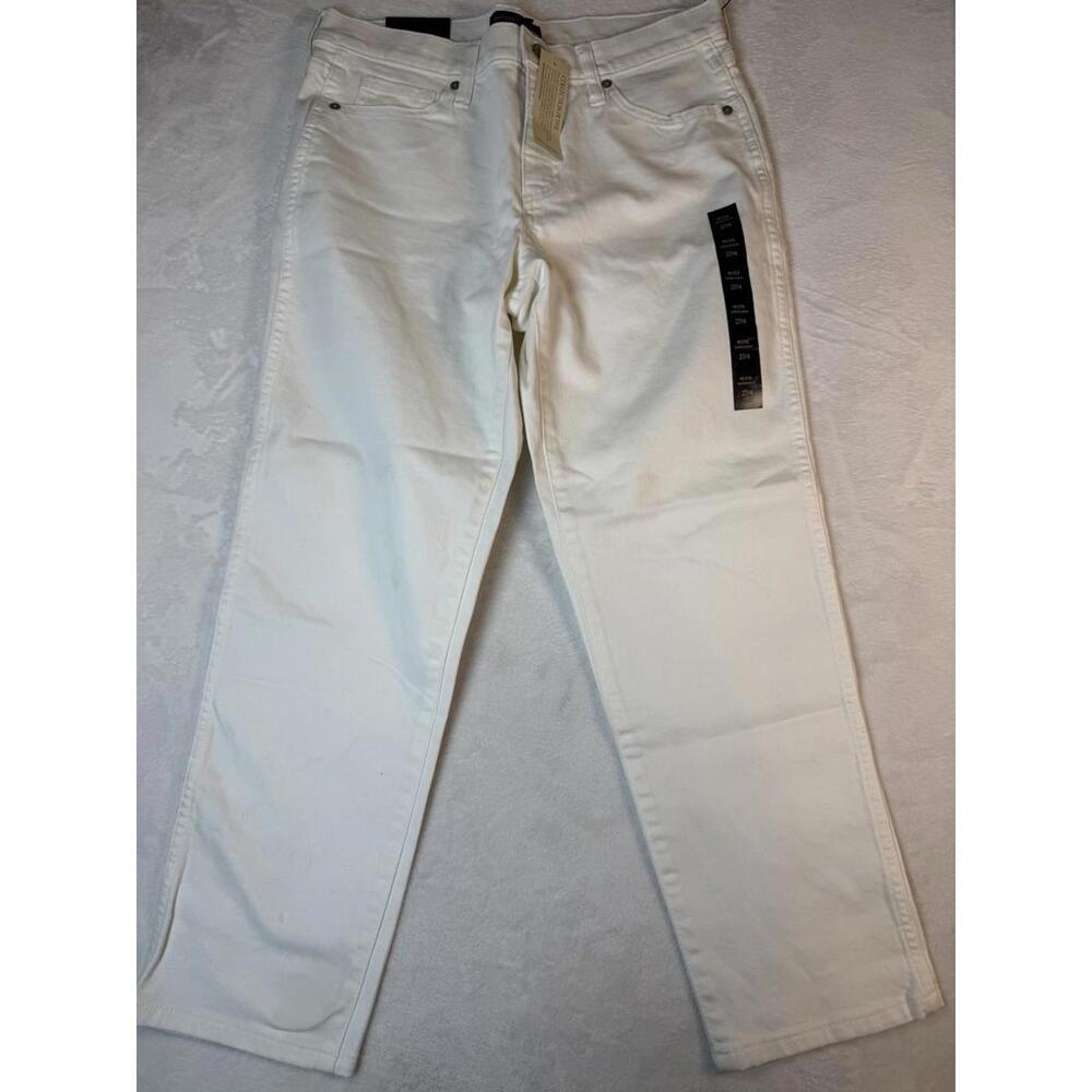 Banana Republic Slouch Jeans Sz 27/4 Womens Stretch Pants Straight Leg White NWT - Picture 7 of 7